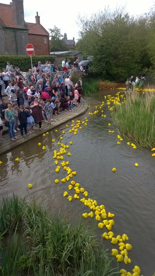Duck Race Finishing Line, Horncastle, Lincolnshire