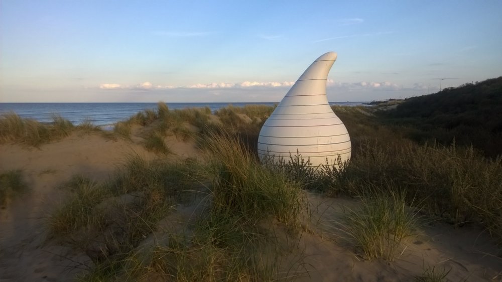 Sand Dunes and odd "Smurf Hat" Shelter, Mablethorpe, Lincolnshire