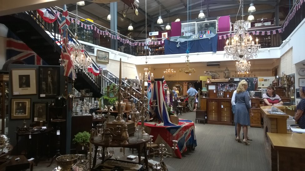 Interior of The Guardroom at Hemswell Antiques Centre, Lincolnshire
