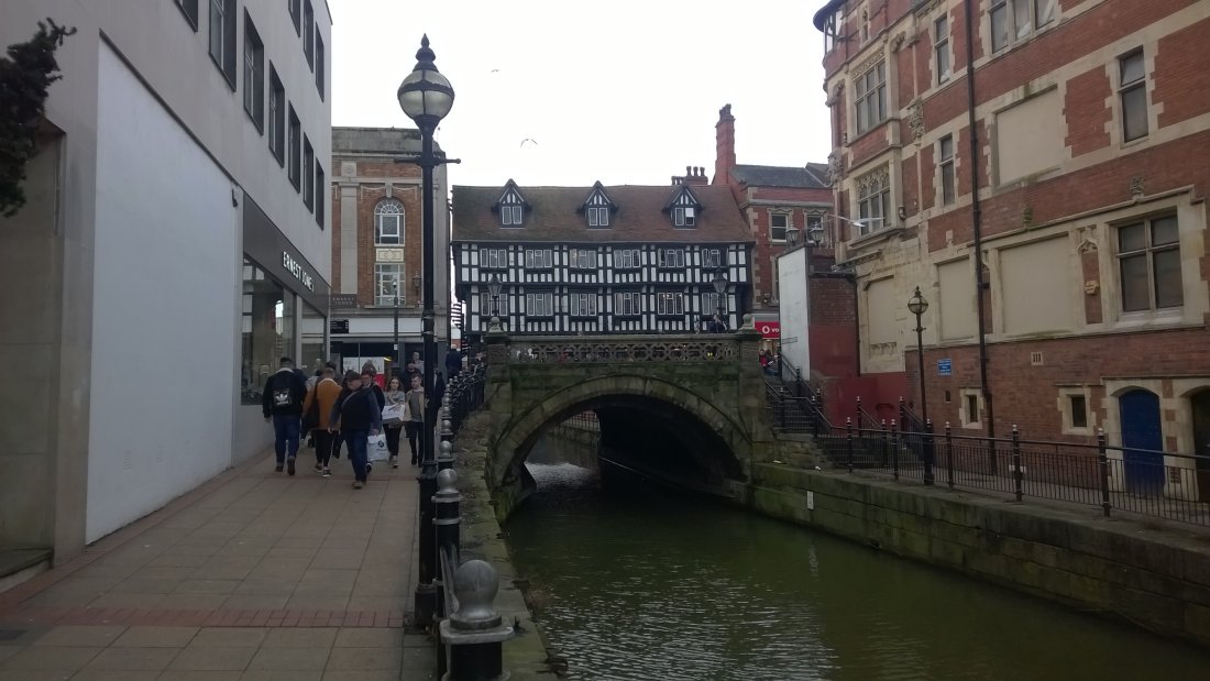 The High Bridge and the Bridge Cafe, Lincoln, Lincolnshire