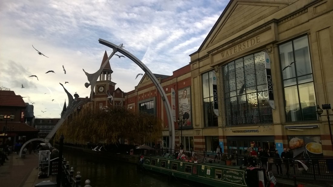 Lincoln Waterside on the River Witham, Lincoln, Lincolnshire