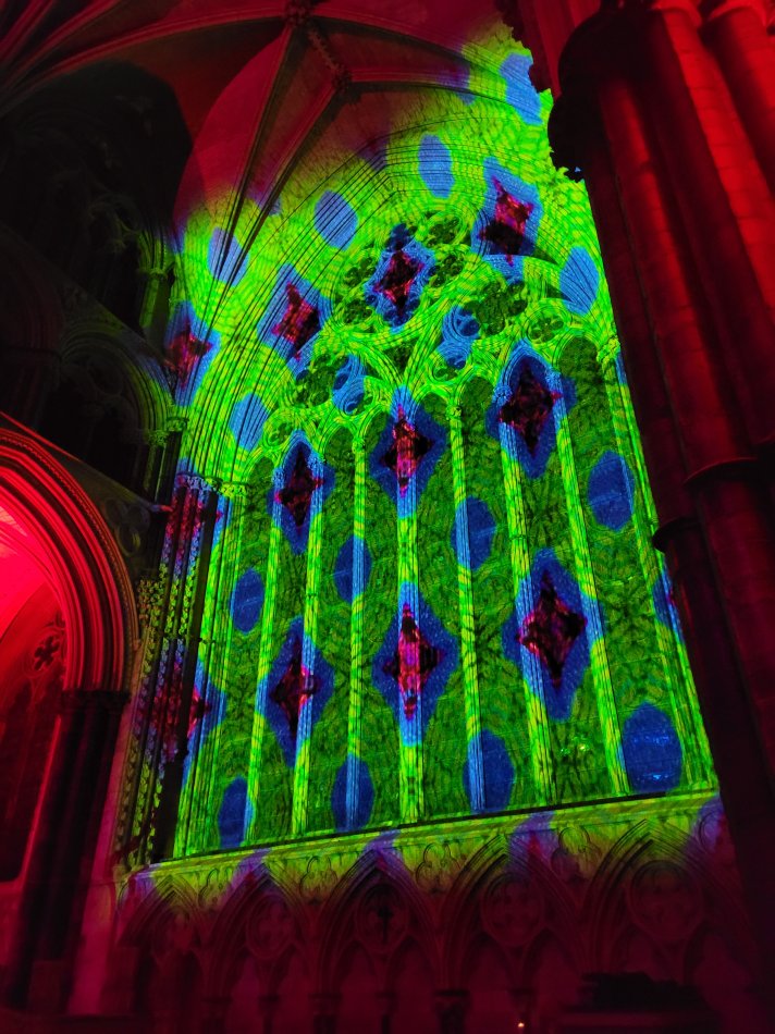 Altar End, Luxmuralis at Lincoln Cathedral, Lincolnshire