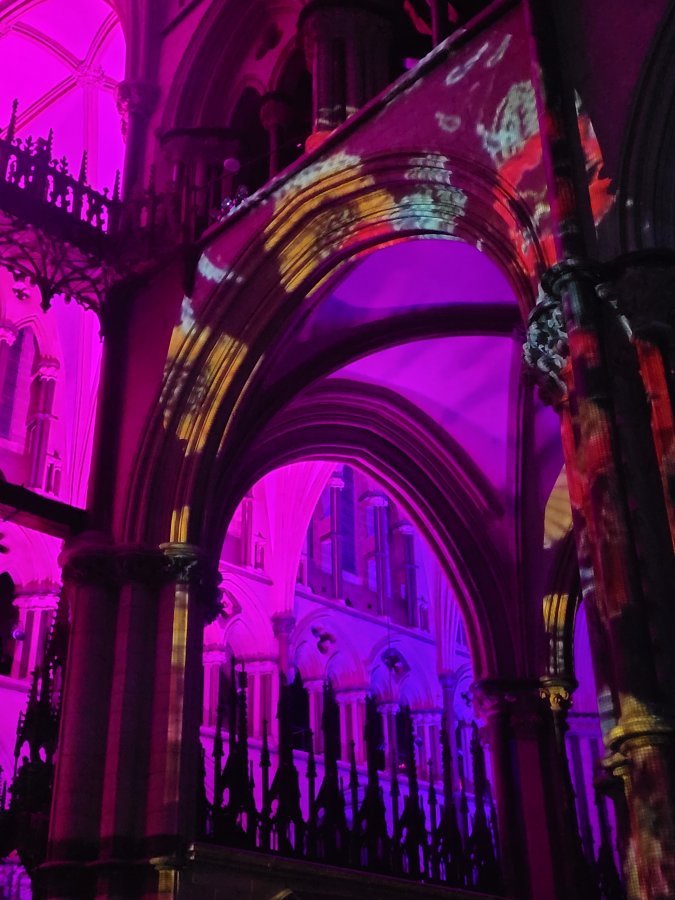Transept Crossing, Life by Luxmuralis at Lincoln Cathedral, Lincolnshire