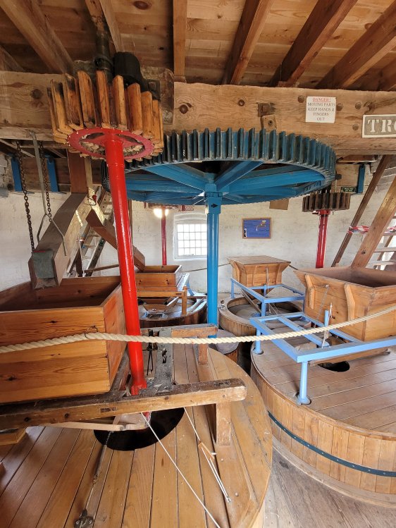 Inside Waltham Windmill, Lincolnshire