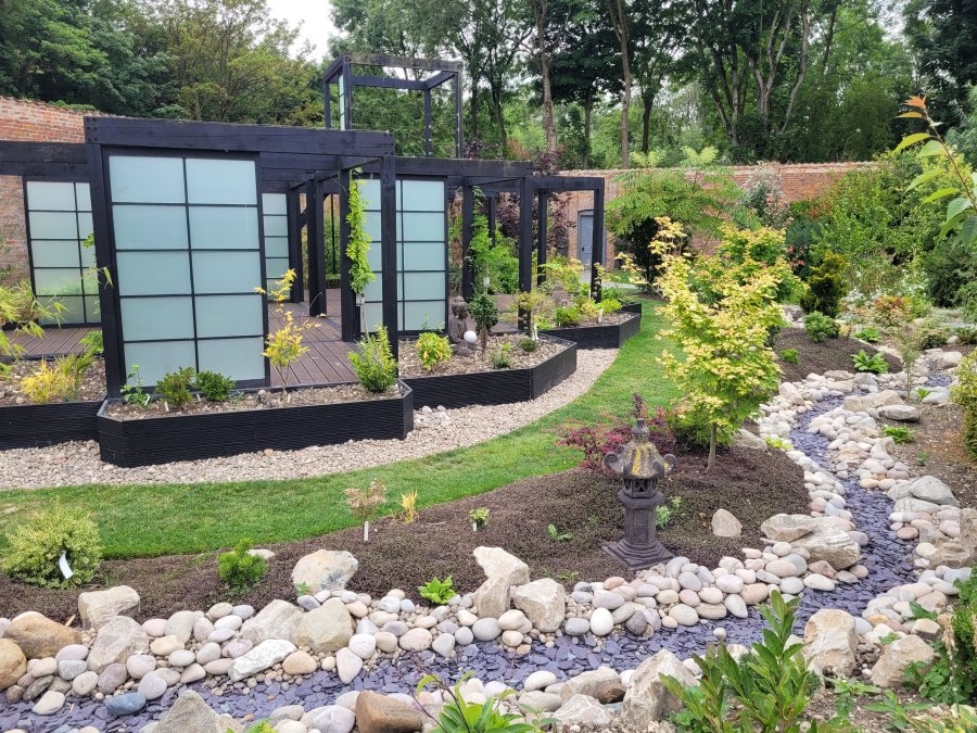 The Japanese Pavilion two years later! The Walled Garden at Baumber, Lincolnshire