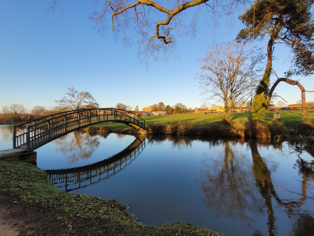 The Lake and Bridge with Doddington Hall in the background, Lincolnshire