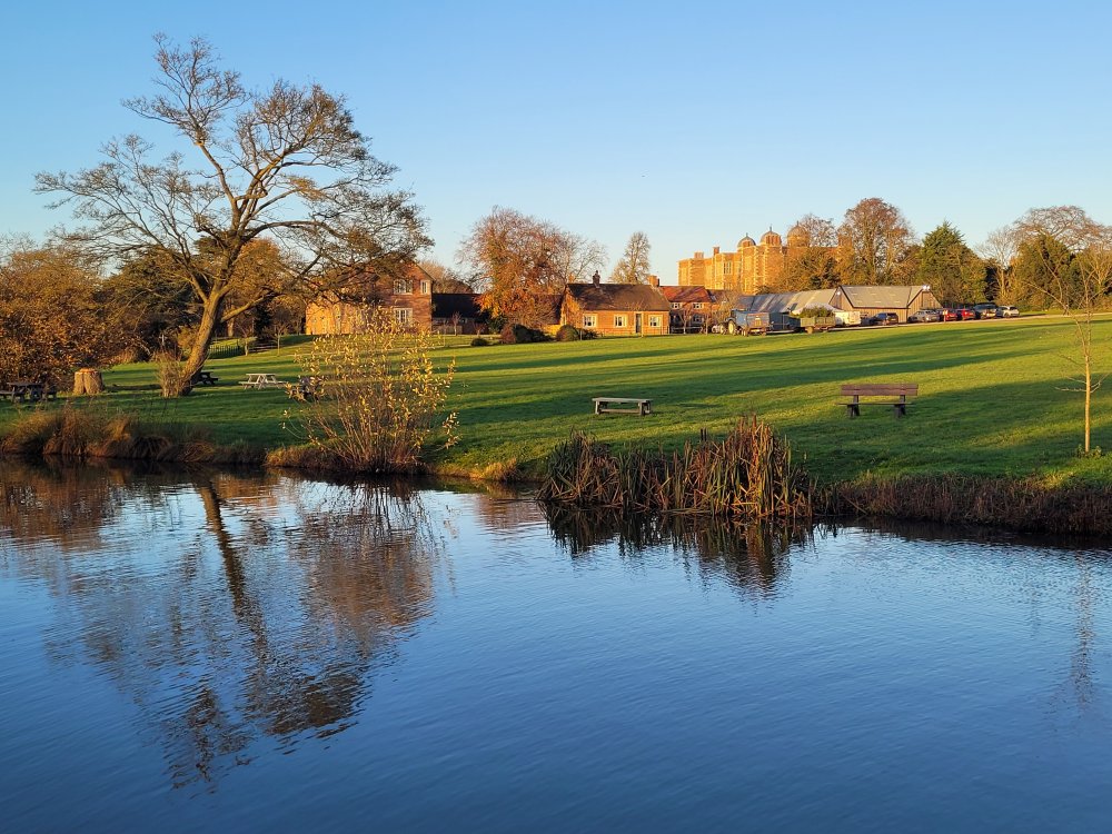 The Lake at Doddington Hall with the Hall behind, Lincolnshire