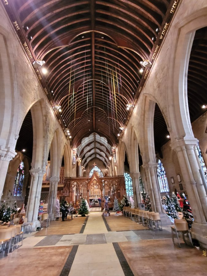 Interior of St. Wulfram's Church, Grantham, Lincolnshire