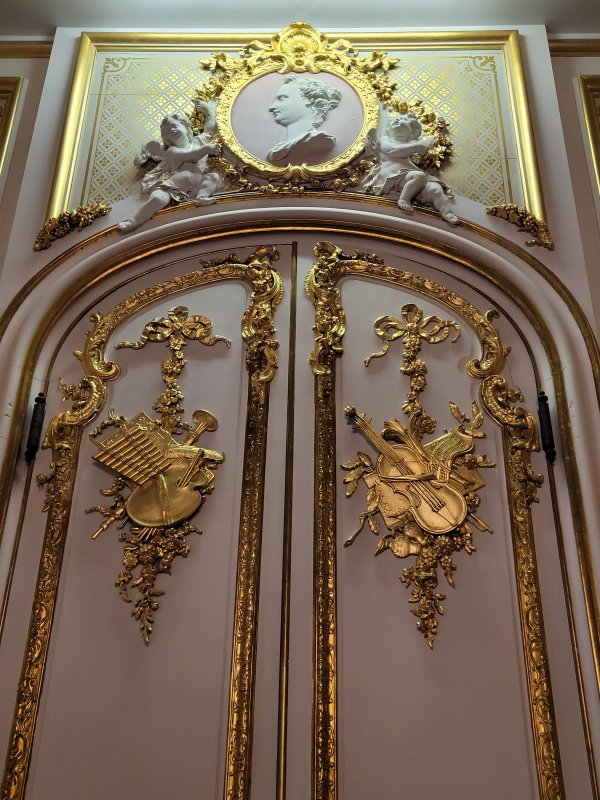Elaborate Doors in the Gold Room, Harlaxton Manor, Lincolnshire