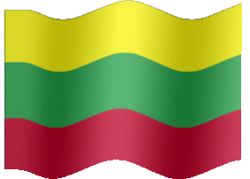 Flying Flag of Lithuania