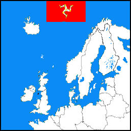 Map showing position of the Isle of Man