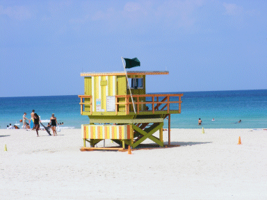 Art Deco Beach Hut! Miami Beach, Florida, USA