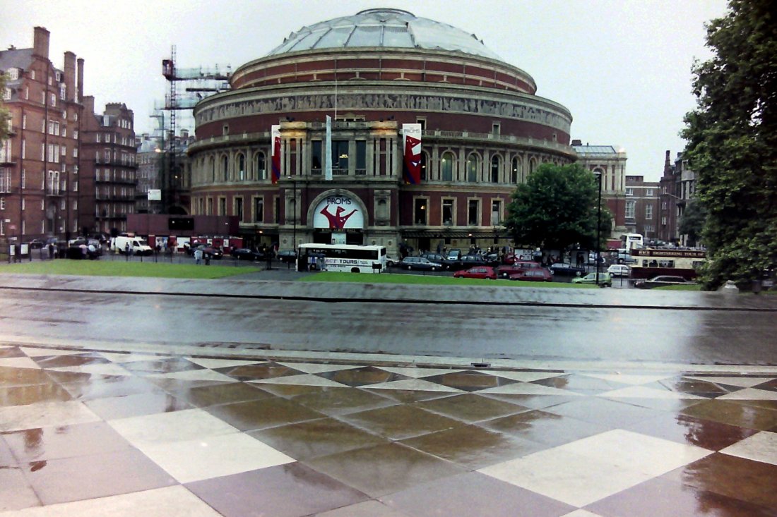 Royal Albert Hall on a wet day, Middlesex