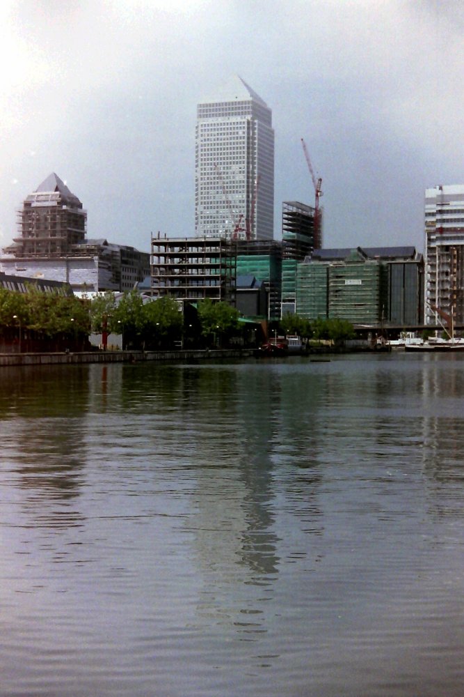 View of Docklands from the Thames, Middlesex