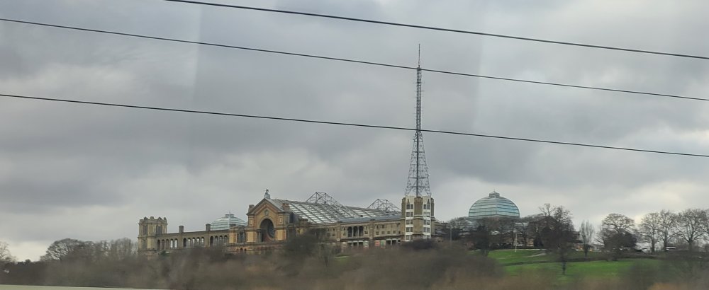 Alexandra Palace from the Train, Middlesex