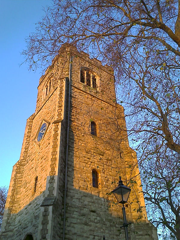 Winter in Hackey, St. Augustine's Tower, Middlesex