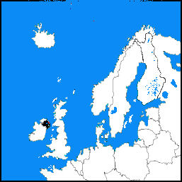 Map showing position of Northern Ireland