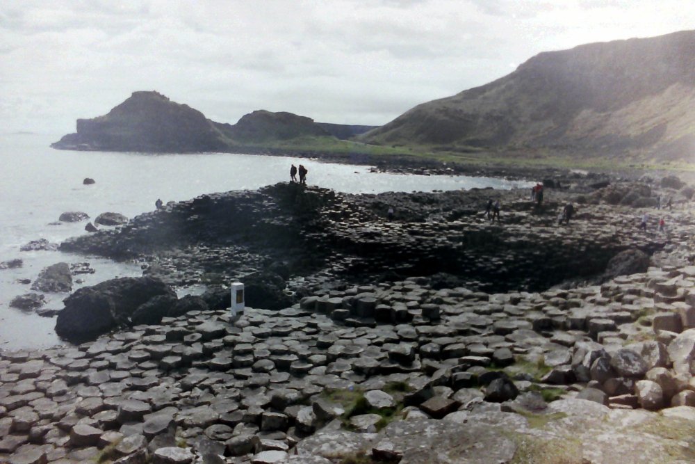 View along the Giant's Causeway, County Antrim, Northern Ireland
