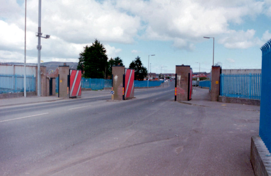 Riot Barriers between Shankill Road and Falls Road, Belfast, Norhern Ireland