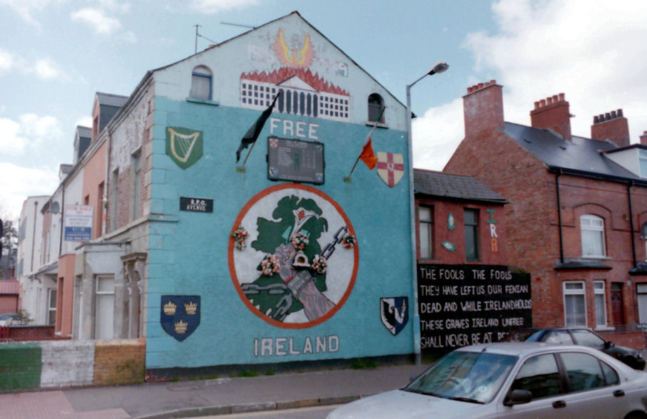 Mural for United Ireland, Falls Road, Belfast, Northern Ireland