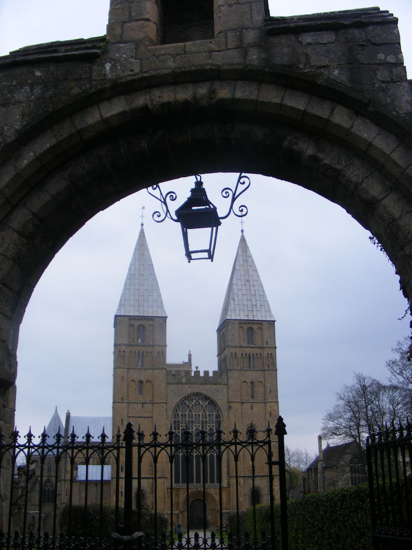 Artistic shot of Southwell Minster, Nottinghamshire