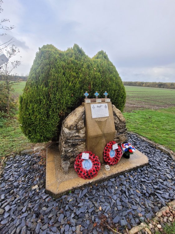 The DV361 Lancaster Bomber Memorial, Lyveden Airfield, Northamptonshire