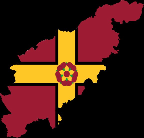 Northamptonshire Flag on Northamptonshire Map