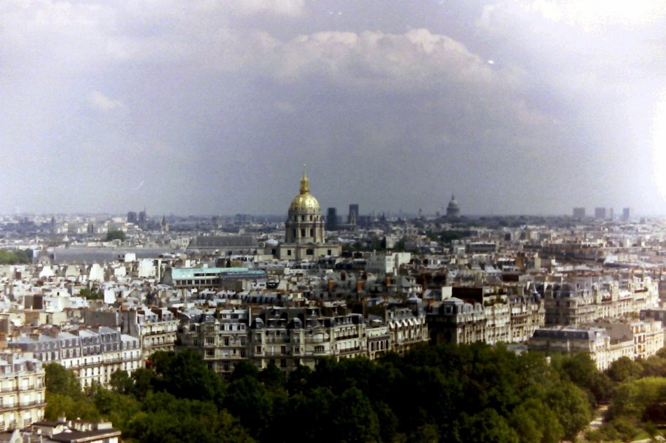 Looking towards Les Invalides from the Eiffel Tower, Paris, France