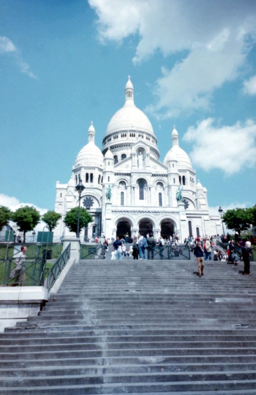 Looking up at the Sacre Couer, Paris, France