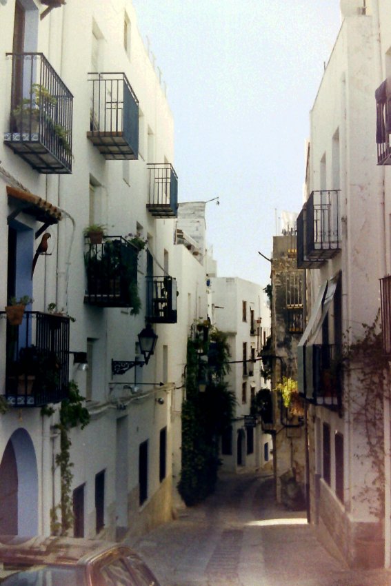 Street in Pe�iscola, Spain
