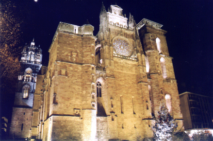 The Cathedral at night, Rodez, Aveyron, France
