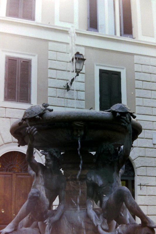 Detail of the Fontana della Tartarughe, Rome, Italy