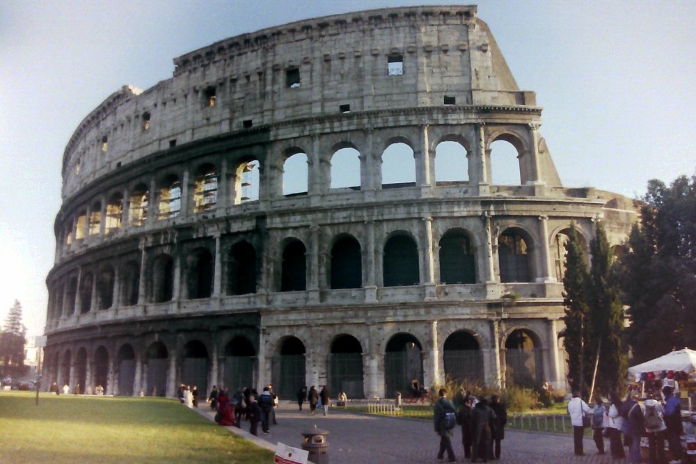 The Ancient Walls of the Colloseum, Rome, Italy