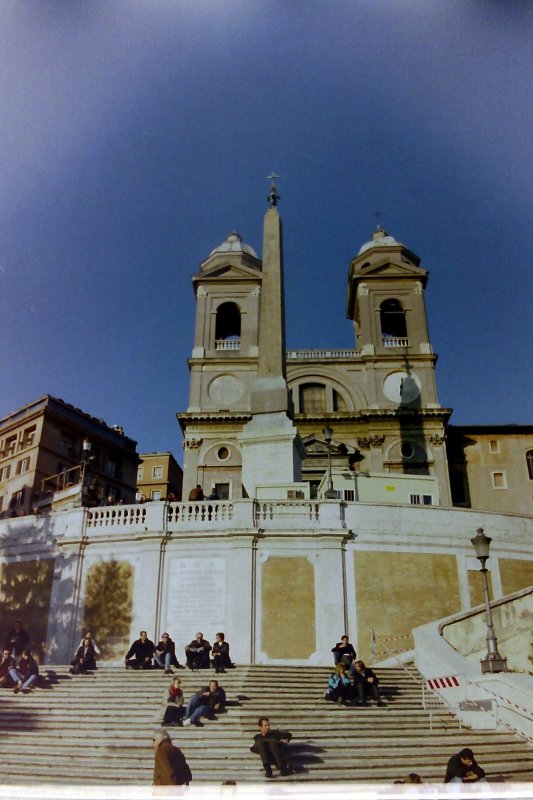 Halfway up the Spanish Steps, Rome, Italy
