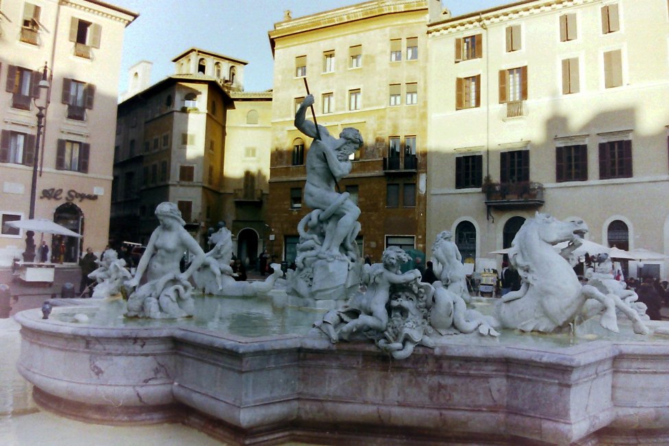 Neptune Fountain, Piazza Navona, Rome, Italy