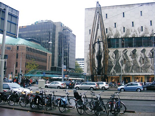 Main Street in Rotterdam, The Netherlands