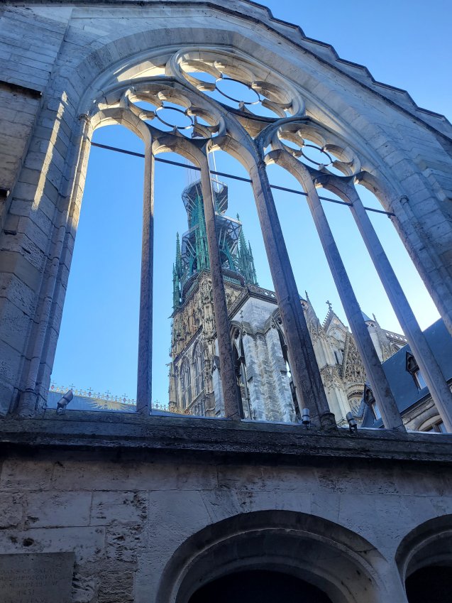Cathedral Tower through the Window of the Archbishop's Palace, Rouen, France