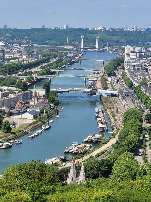 The Seine Flowing through Rouen, Normandy, France