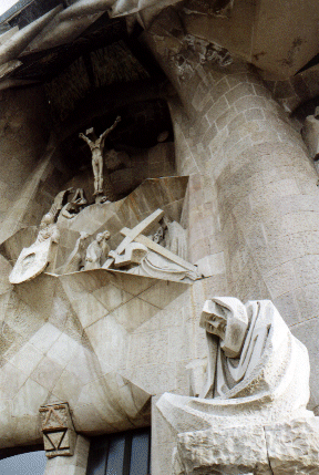 The Passion Facade (detail), Sagrada Familia, Barcelona, Spain
