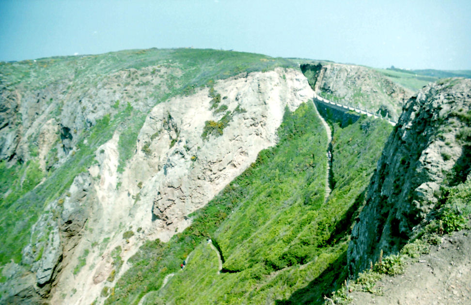 If you fall of La Coup�e this is where you'll go! - Sark, Channel Islands