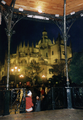 The Catedral of Segovia from Plaza Mayor, Spain