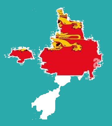 Map of Sark with Flag