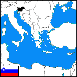 Map of Slovenia showing places visited