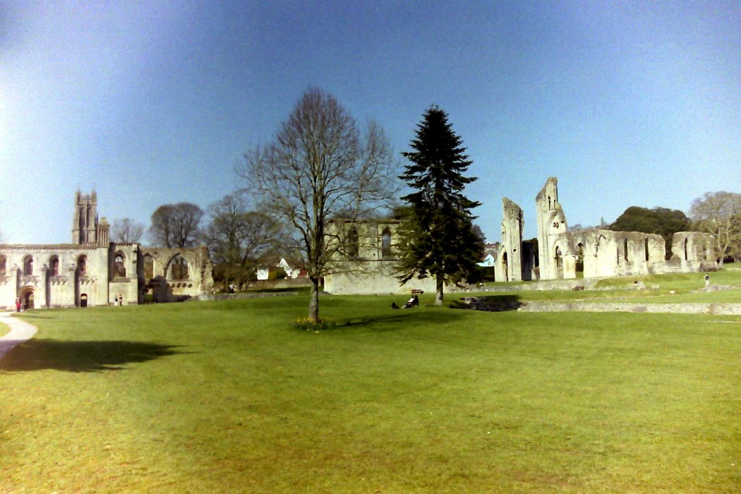 View of Glastonbury Abbey, Somerset