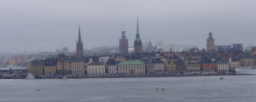 Looking back to Stockholm, Sweden