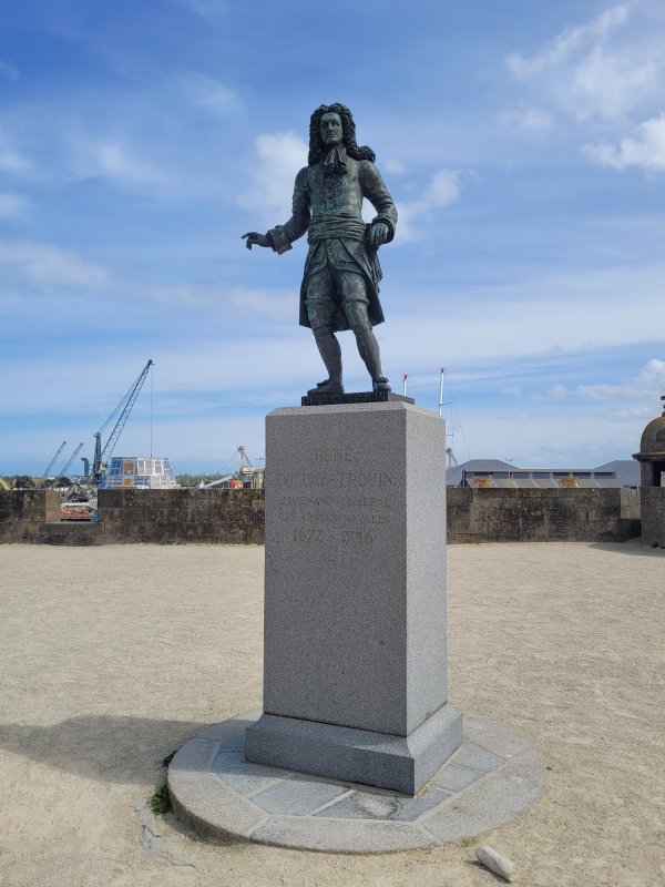 Statue of Ren� Duguay-Trouin, one of the Corsairs of Saint Malo, Brittany, France