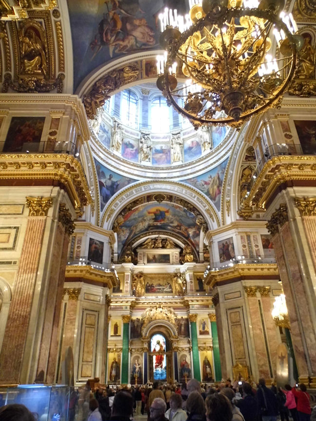 Another view of the interior of St. Isaac's Cathedral, St. Petersburg, Russia