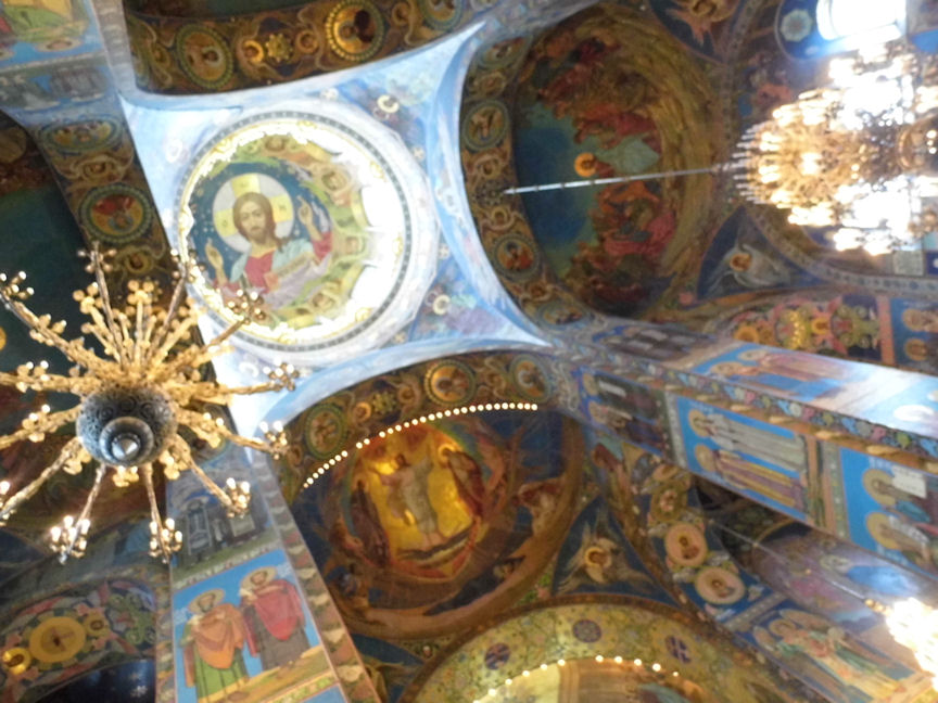 Another view of the dazzling interior of the Cathedral on the Spilled Blood, St. Petersburg, Russia