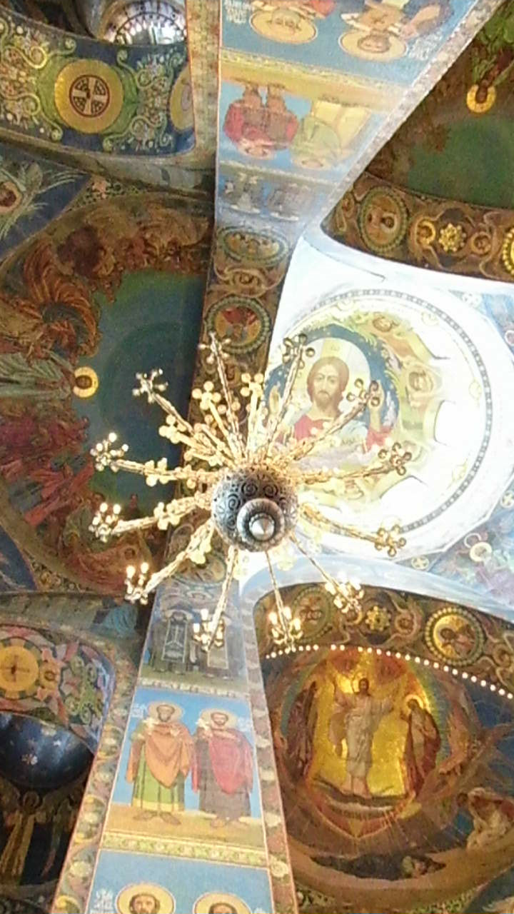 Another view of the interior of the Cathedral on the Spilled Blood, St Petersburg, Russia