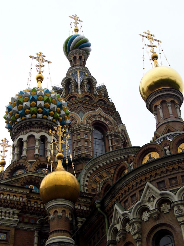 Final view of the Cathedral on the Spilled Blood, St. Petersburg, Russia